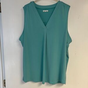 Sleeveless Teal Top